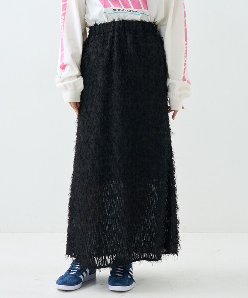 FREAK'S STORE（フリークスストア）の「フェザリースカート（スカート・レディース・オフホワイト/ブラック・ﾌﾘ-）」の22枚目の写真