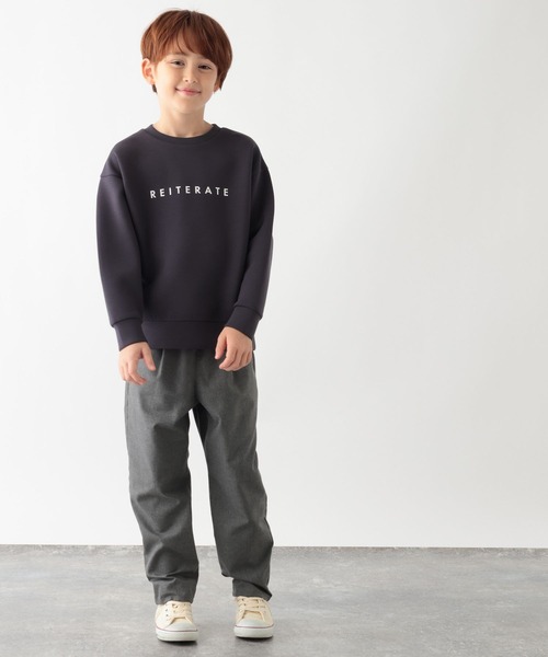 GLOBAL WORK(グローバルワーク)の「ライトクッションクルー/ロゴ/969856(スウェット・キッズ・ベージュ/チャコール/オフホワイト/ブルーグリーン/ライトグレー・110cm/130cm/100cm/120cm/160cm/140cm/150cm)」の9枚目の写真