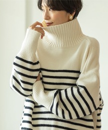 OPAQUE.CLIP | もちもちタートルスリットニット(ロング)【洗える】(ニット/セーター)