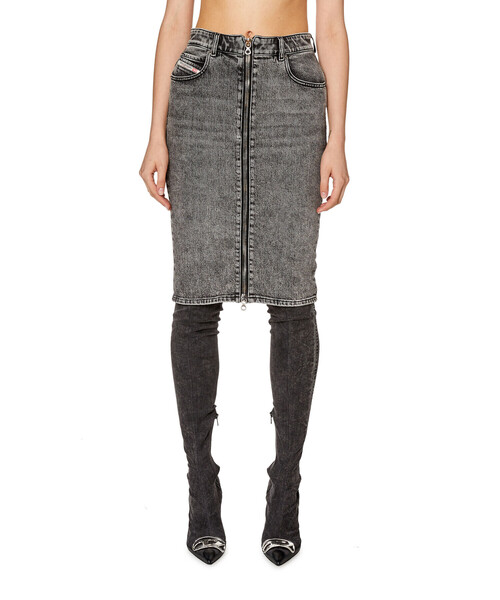 DIESEL（ディーゼル）の「レディース デニムスカート タイト ミディ丈 ブラック（デニムスカート・レディース・ブラック・29inch/25inch/27inch/23inch/31inch）」の5枚目の写真