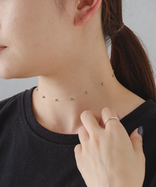 aquvii（アクビ）の「アクビ point necklace（ネックレス・レディース・シルバー・フリー）」の3枚目の写真