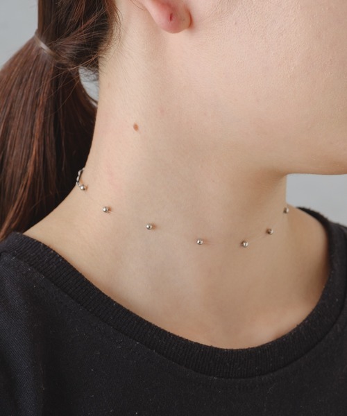 aquvii（アクビ）の「アクビ point necklace（ネックレス・レディース・シルバー・フリー）」の4枚目の写真