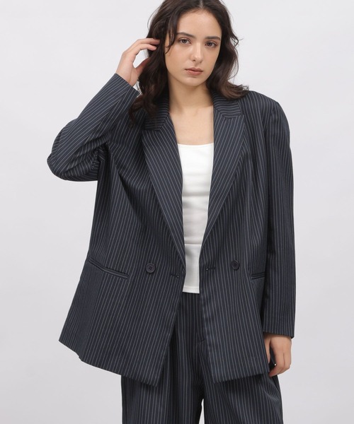 LAKOLE(ラコレ)の「オーバーサイズテーラージャケット / 976005(テーラードジャケット・レディース・ブラック/ネイビー系8/グレー・SMALL/MEDIUM)」の13枚目の写真