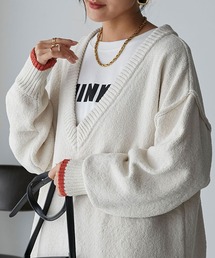 Anss.me | 【Anss.me】2wayマットモールニットVネックプルオーバー(ニット/セーター)