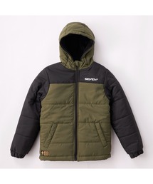 SEVEN2（セブンツー）の「SEVEN2 セブンツー ジャケット子供用 中綿 ロゴブランド ジップアップ フーディー アウター（ダウンジャケット/コート）」