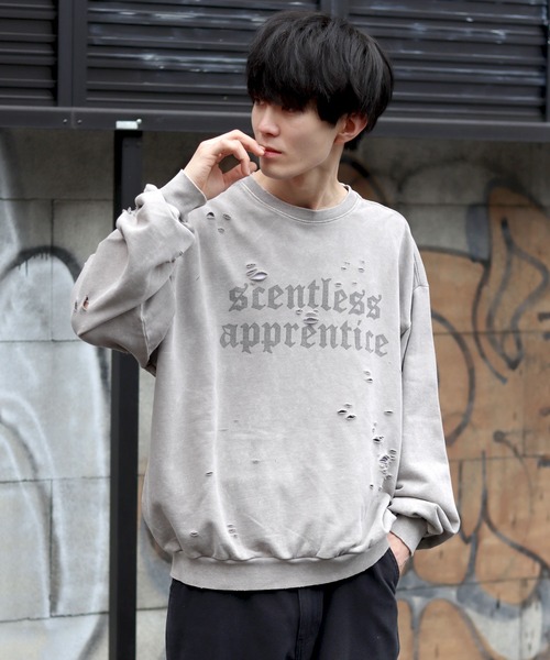 スウェット・トレーナー [Premium] 3 TAP Sulfur Dye + Damage Heavy Sweat Shirt スウェット・トレーナー [Premium] 3 TAP Sulfur Dye + Damage