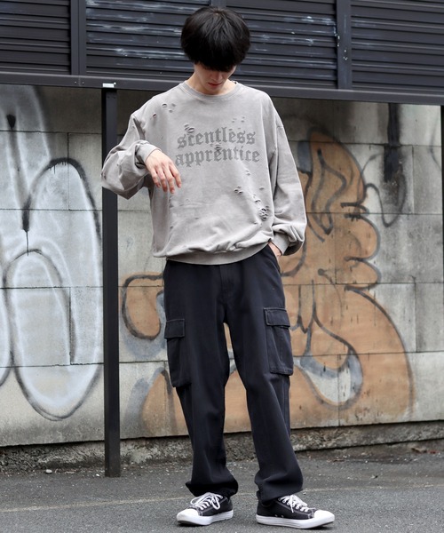 SITRY（シトリー）の「sulfur dyeing damage sweatshirt/硫化