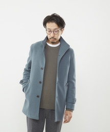 【WEB限定】ジャージメルトンスタンドカラーコート