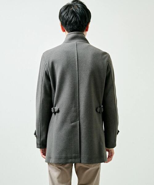 MEN'S MELROSE(メンズメルローズ)の「【WEB限定】ジャージメルトンスタンドカラーコート(その他アウター・メンズ・ネイビー/グレイッシュベージュ/サックスブルー/チャコールグレー・3/5/4)」の15枚目の写真