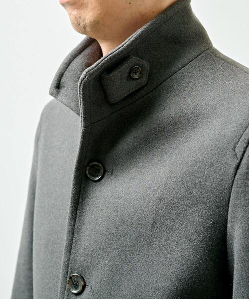MEN'S MELROSE(メンズメルローズ)の「【WEB限定】ジャージメルトンスタンドカラーコート(その他アウター・メンズ・ネイビー/グレイッシュベージュ/サックスブルー/チャコールグレー・3/5/4)」の17枚目の写真