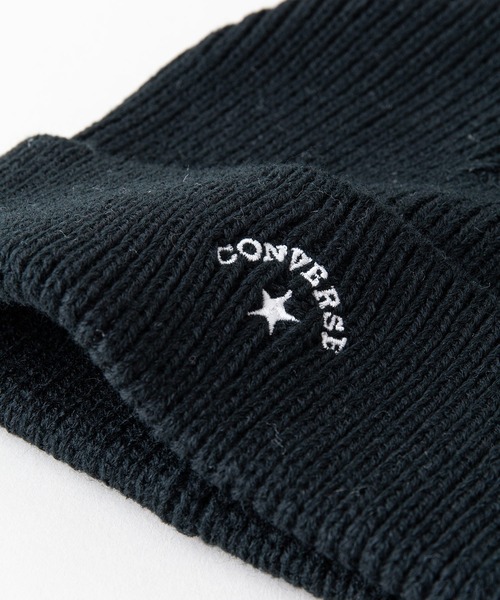 CONVERSE(コンバース)の「【CONVERSE/コンバース】ウサギミミニットキャップ ワンポイントブランドロゴ刺繍(ニットキャップ/ビーニー・レディース・ホワイト/ブラック・FREE)」の4枚目の写真