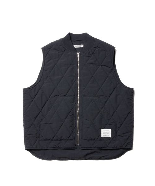COOTIE PRODUCTIONS(クーティープロダクションズ)の「Nylon Quilting Work Vest(ナイロンジャケット・メンズ・ブラック×ホワイト/ブラック×ブラック・LARGE/X-LARGE/MEDIUM/SMALL)」の2枚目の写真