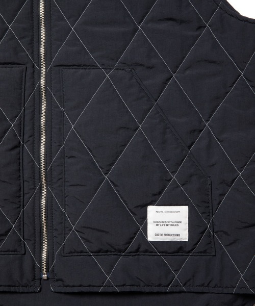 COOTIE PRODUCTIONS(クーティープロダクションズ)の「Nylon Quilting Work Vest(ナイロンジャケット・メンズ・ブラック×ホワイト/ブラック×ブラック・LARGE/X-LARGE/MEDIUM/SMALL)」の4枚目の写真