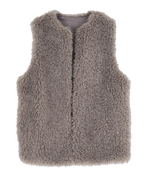 titivate（ティティベイト）の「プードルファーベスト（ベスト・レディース・アイボリー/ベージュ/モカ/ブラック・FREE）」の12枚目の写真