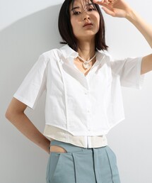 Ray BEAMS | Ray BEAMS / サイド カーブ ショート シャツ(シャツ/ブラウス)