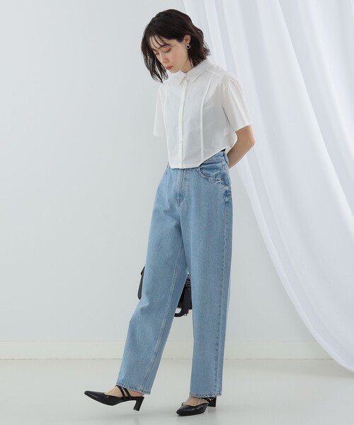 Ray BEAMS（レイビームス）の「Ray BEAMS / サイド カーブ ショート シャツ（シャツ/ブラウス・レディース・サックスブルー/ホワイト・ONE SIZE）」の7枚目の写真