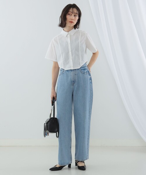 Ray BEAMS（レイビームス）の「Ray BEAMS / サイド カーブ ショート シャツ（シャツ/ブラウス・レディース・サックスブルー/ホワイト・ONE SIZE）」の20枚目の写真