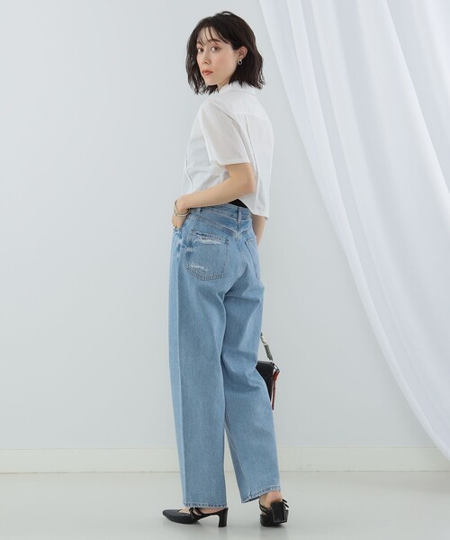 Ray BEAMS（レイビームス）の「Ray BEAMS / サイド カーブ ショート シャツ（シャツ/ブラウス・レディース・サックスブルー/ホワイト・ONE SIZE）」の21枚目の写真