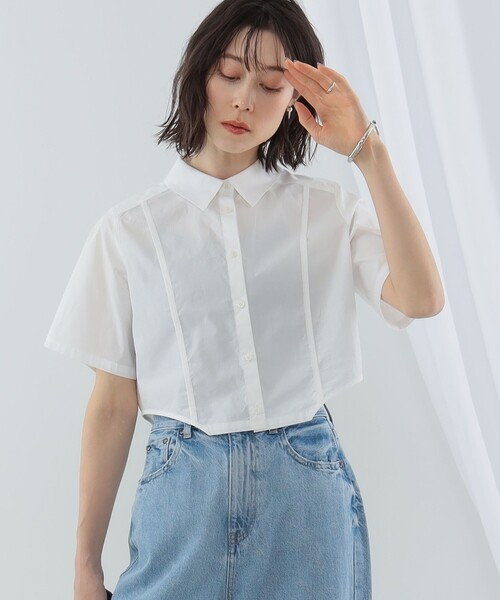Ray BEAMS（レイビームス）の「Ray BEAMS / サイド カーブ ショート シャツ（シャツ/ブラウス・レディース・サックスブルー/ホワイト・ONE SIZE）」の22枚目の写真