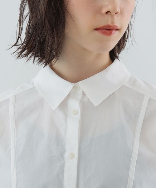 Ray BEAMS（レイビームス）の「Ray BEAMS / サイド カーブ ショート シャツ（シャツ/ブラウス・レディース・サックスブルー/ホワイト・ONE SIZE）」の11枚目の写真