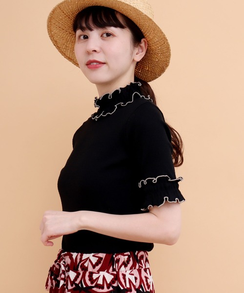 peu pres（プープレ）の「メロウタックテレコ五分袖PO（Tシャツ/カットソー・レディース・ブラック/ホワイト・FREE）」の19枚目の写真