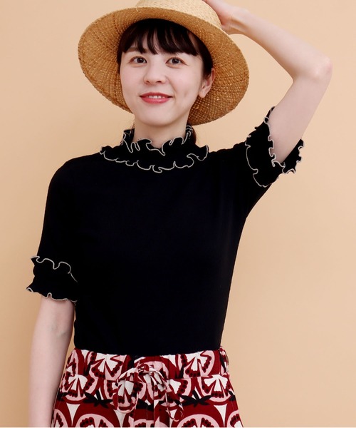 peu pres（プープレ）の「メロウタックテレコ五分袖PO（Tシャツ/カットソー・レディース・ブラック/ホワイト・FREE）」の20枚目の写真