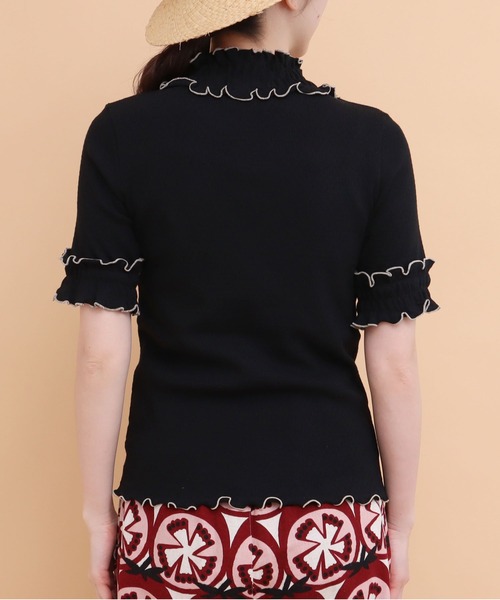 peu pres（プープレ）の「メロウタックテレコ五分袖PO（Tシャツ/カットソー・レディース・ブラック/ホワイト・FREE）」の12枚目の写真