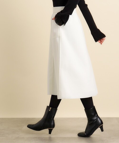 grove（グローブ）の「◆きちんと着映えするメルトン風フレアスカート（スカート・レディース・ブラック/オフホワイト/パープル・03/02/04/01/05）」の11枚目の写真