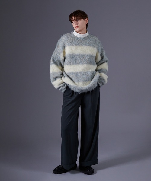 ONCILY（オンシェリー）の「ROLL UP WIDE TUCK SLACKS /  ロールアップワイドタックスラックス（スラックス・メンズ・ブルーグリーン/ダークブラウン/ブラック・SMALL/MEDIUM/LARGE）」の17枚目の写真