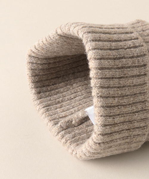 B.C STOCK（ベーセーストック）の「ニットムジビーニー（ニットキャップ/ビーニー・レディース・ブルー/ピンク/ベージュ/チャコールグレー・FREE）」の11枚目の写真