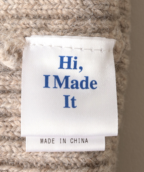 B.C STOCK（ベーセーストック）の「ニットムジビーニー（ニットキャップ/ビーニー・レディース・ブルー/ピンク/ベージュ/チャコールグレー・FREE）」の12枚目の写真