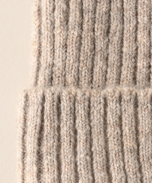 B.C STOCK（ベーセーストック）の「ニットムジビーニー（ニットキャップ/ビーニー・レディース・ブルー/ピンク/ベージュ/チャコールグレー・FREE）」の15枚目の写真