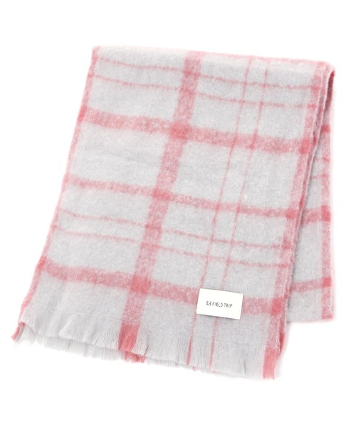 3.3 Field Trip （3.3フィールドトリップ）の「【UNISEX】3.3 Field Trip／チェック マフラー　2995799（マフラー・レディース・グレー/アイボリー・FREE）」の16枚目の写真