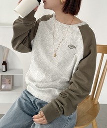 CLEA | ワンポイント刺繍ラグランスウェットプルオーバー(スウェット)