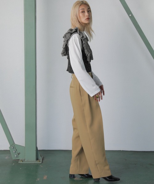 mici（ミチ）の「(mici)ツータックパンツ（その他パンツ・レディース・ブラック/ベージュ・SMALL/MEDIUM）」の19枚目の写真