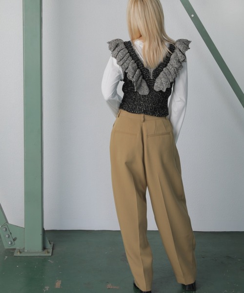 mici（ミチ）の「(mici)ツータックパンツ（その他パンツ・レディース・ブラック/ベージュ・SMALL/MEDIUM）」の12枚目の写真