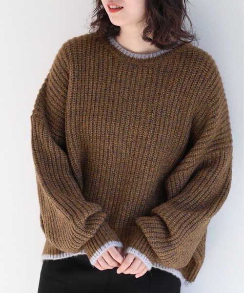 cepo(セポ)の「ハイショクアゼアミニット(ニット/セーター・レディース・ブラウン/イエロー/オフホワイト/ミント/チャコール・M)」の20枚目の写真