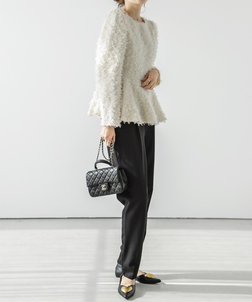 AMELY(エミリー)の「フリンジペプラムトップス(その他トップス・レディース・ブラック/アイボリー・M/L)」の21枚目の写真
