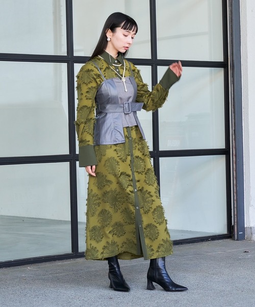 HARE（ハレ）の「ストライプキリカエビスチェ(HARE)（その他トップス・レディース・グレー/ブラック・FREE）」の5枚目の写真