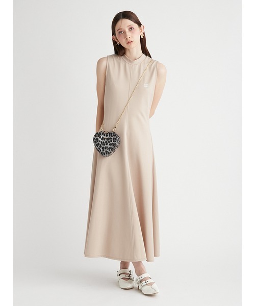 FURFUR（ファーファー）の「ロゴ刺繍ノースリワンピ-ス（ワンピース・レディース・ブラック/ピンク/ベージュ・FREE）」の8枚目の写真