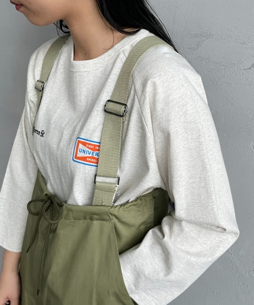 UNIVERSAL OVERALL（ユニバーサルオーバーオール）の「【non-no 10月号掲載】[UNIVERSAL OVERALL/ユニバーサルオーバーオール] 別注 7分袖 ラグランスリーブTシャツ（Tシャツ/カットソー・レディース・オートミール/ネイビー/ホワイト/ピンク・F）」の3枚目の写真