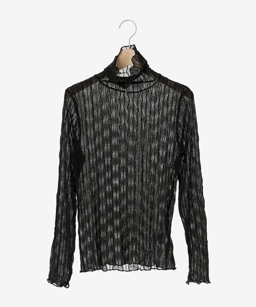 le.coeur blanc（ルクールブラン）の「ウエーブ柄シアータートル（Tシャツ/カットソー・レディース・ブラック/オフホワイト・38）」の13枚目の写真