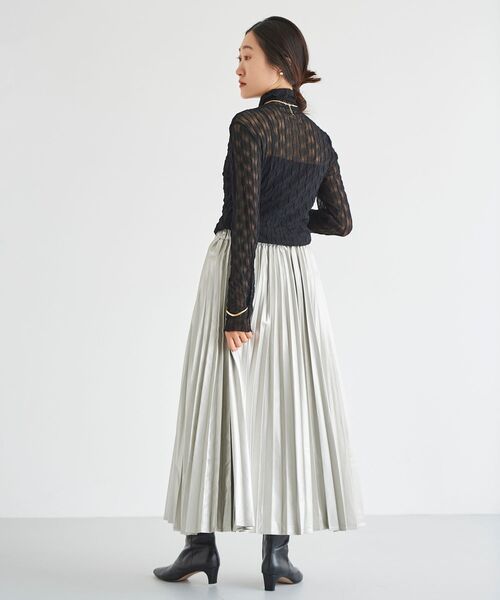 le.coeur blanc（ルクールブラン）の「ウエーブ柄シアータートル（Tシャツ/カットソー・レディース・ブラック/オフホワイト・38）」の22枚目の写真