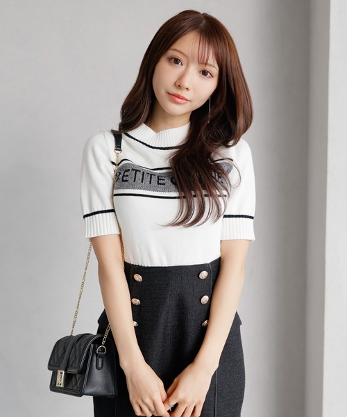 LIPSERVICE（リップサービス）の「PETITE CHERIE ニット（ニット/セーター・レディース・ホワイト/ブラック/ネイビー/グレー・FREE）」の10枚目の写真