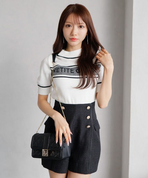 LIPSERVICE（リップサービス）の「PETITE CHERIE ニット（ニット/セーター・レディース・ホワイト/ブラック/ネイビー/グレー・FREE）」の16枚目の写真