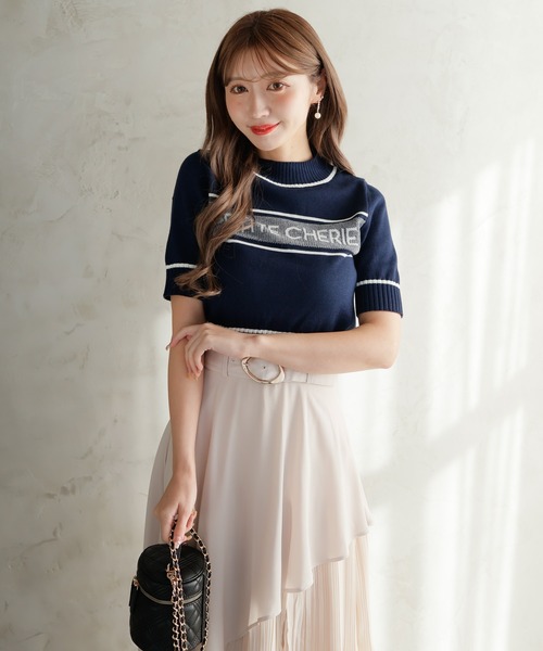 LIPSERVICE（リップサービス）の「PETITE CHERIE ニット（ニット/セーター・レディース・ホワイト/ブラック/ネイビー/グレー・FREE）」の6枚目の写真