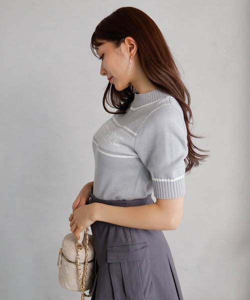 LIPSERVICE（リップサービス）の「PETITE CHERIE ニット（ニット/セーター・レディース・ホワイト/ブラック/ネイビー/グレー・FREE）」の11枚目の写真