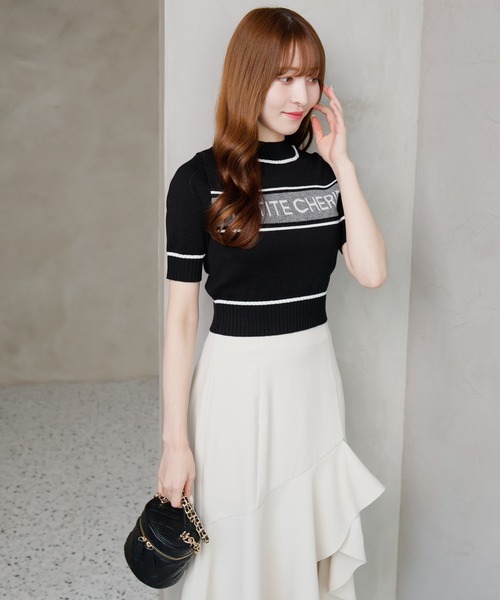 LIPSERVICE（リップサービス）の「PETITE CHERIE ニット（ニット/セーター・レディース・ホワイト/ブラック/ネイビー/グレー・FREE）」の13枚目の写真