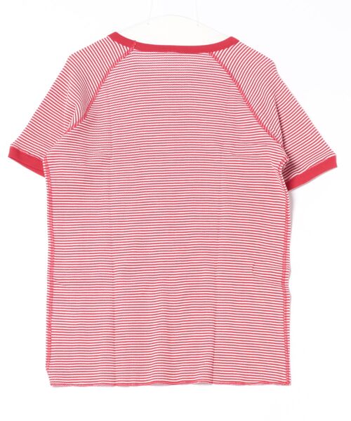 FRUIT OF THE LOOM(フルーツオブザルーム)の「FRUIT OF THE LOOM ボーダーワッフルショートスリーブT/半袖Tシャツ/フルーツオブザルーム(Tシャツ/カットソー・メンズ・レッド/グレー/ブルー・XL/L/M)」の12枚目の写真