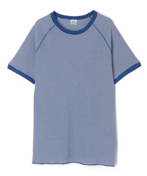 FRUIT OF THE LOOM(フルーツオブザルーム)の「FRUIT OF THE LOOM ボーダーワッフルショートスリーブT/半袖Tシャツ/フルーツオブザルーム(Tシャツ/カットソー・メンズ・レッド/グレー/ブルー・XL/L/M)」の10枚目の写真